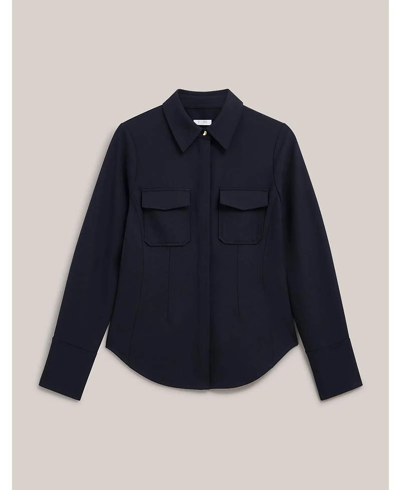 Hobbs London Women's Dannie Cinched-Waist Collard Shirt