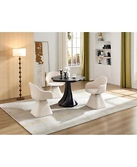 Streamdale Furniture Modern Round Flower Dining Table