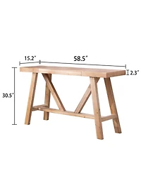 Streamdale Farmhouse A- frame Wood Console Table