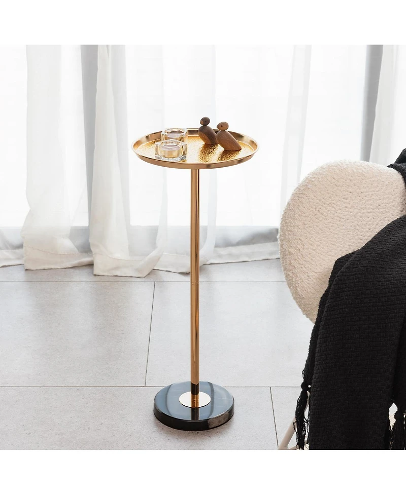 Streamdale Furniture Marble Adjustable Side Table