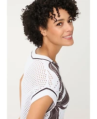 Olsen Women's Ajour Knit Sweater