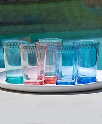 Tritan Scallop Tumbler Drinkware Set, Variety Pack 20.6 oz., Set of 6