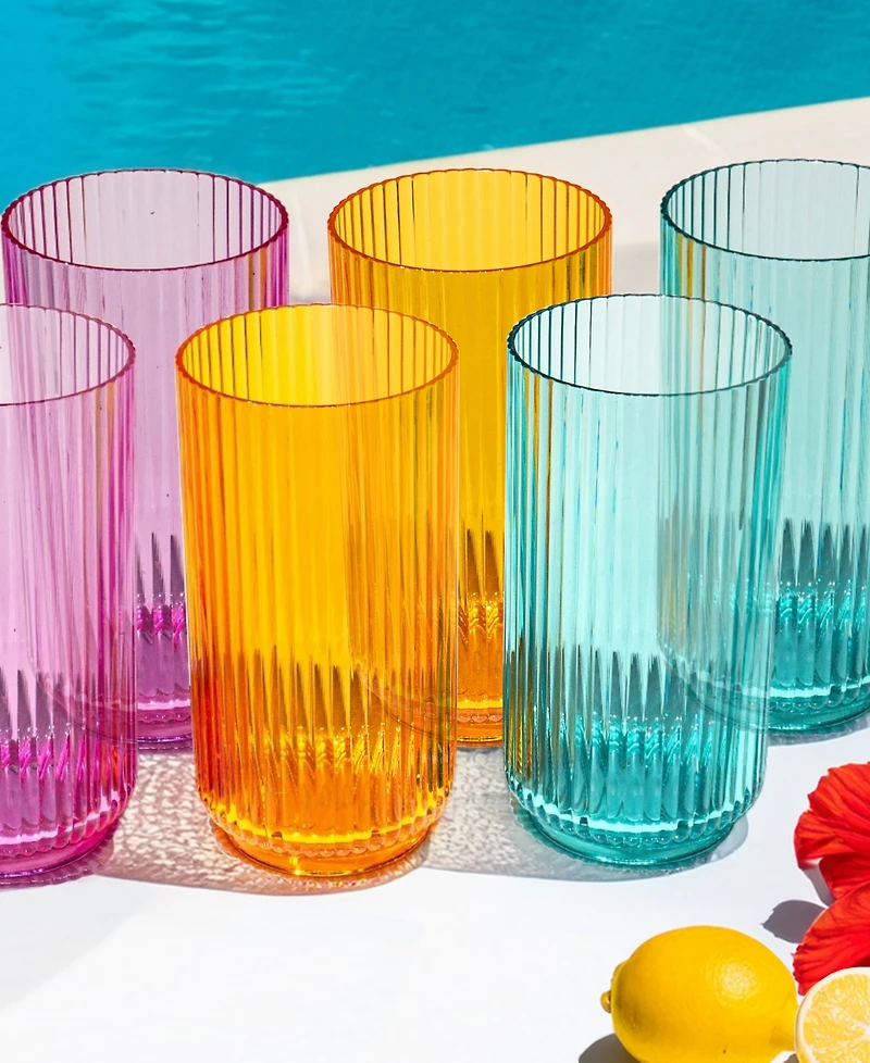 Abode Homewares Mesa Acrylic Drinking Glasses, Set of 6