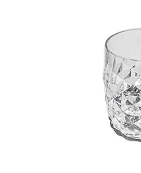 Abode Homewares Diamond Cut Acrylic Stemless Wine Glasses