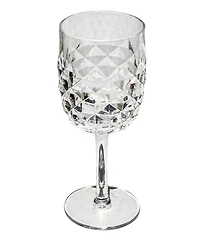 Abode Homewares Diamond Cut Acrylic Goblet Wine Glasses