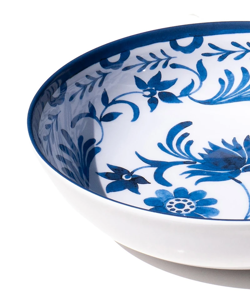 Abode Homewares Medallion Flower 11.9" Melamine Serving Bowl
