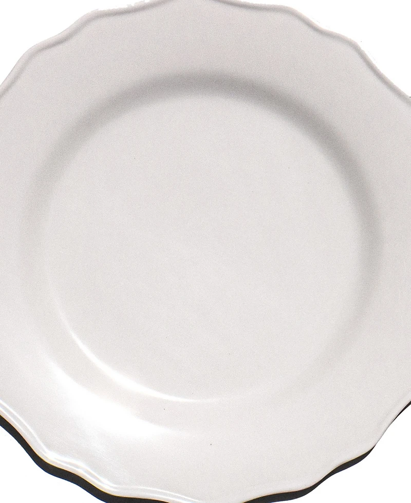 Abode Homewares Scallop NewWave Melamine Dinner Plates, Set of 6