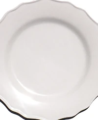 Abode Homewares Scallop NewWave Melamine Dinner Plates, Set of 6