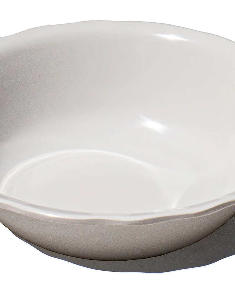 Abode Homewares Scallop NewWave Melamine Low Bowls, Set of 6