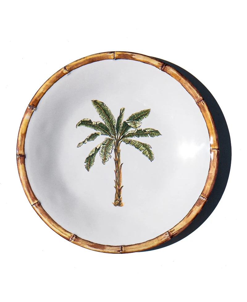 Abode Homewares Rainforest Palm NewWave Melamine Salad Plates, Set of 6