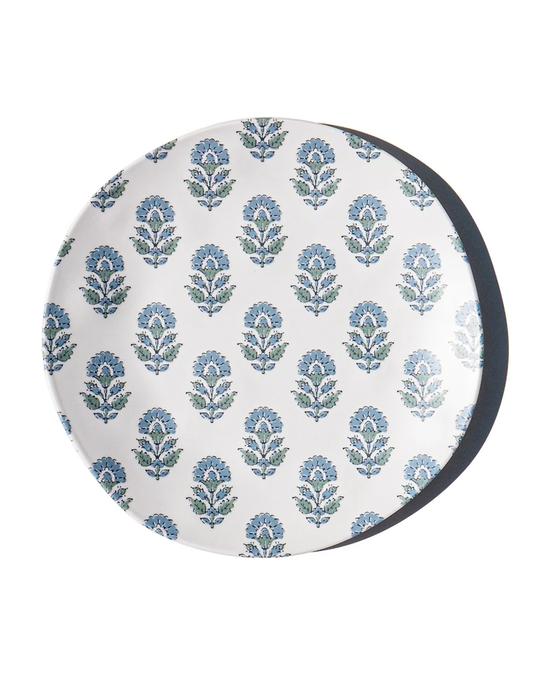 Abode Homewares Kashmir NewWave Melamine Salad Plates, Set of 6
