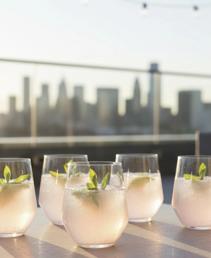Abode Homewares Angle Stemless Wine Glasses, Set of 6