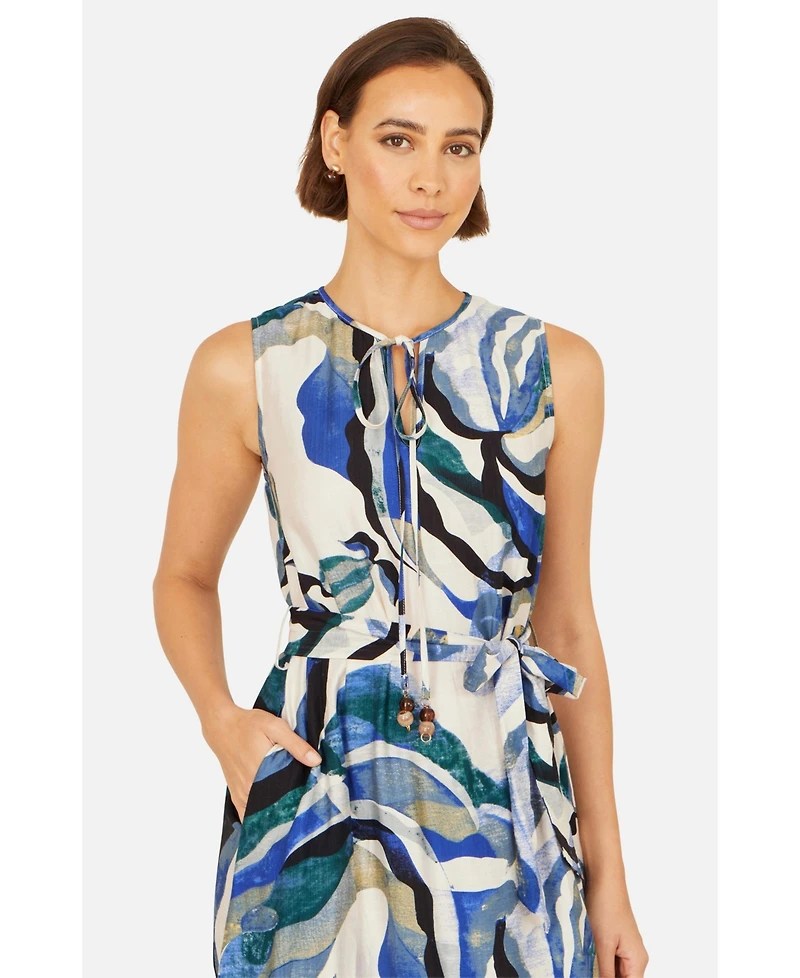 Yumi Women's Swirl Print Midi Dress