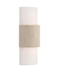 360 Lighting Cabo 14 1/2" Linen and Rope 2-Light Wall Sconce