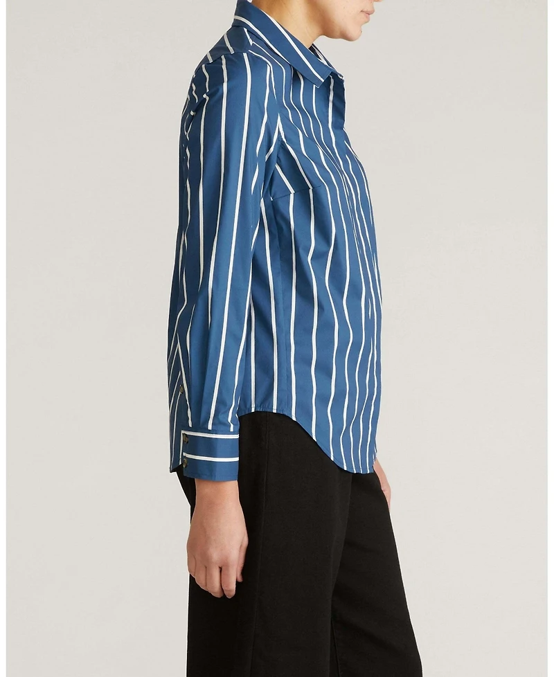 Universal Standard Plus Elbe Stretch Poplin Shirt Classic Fit