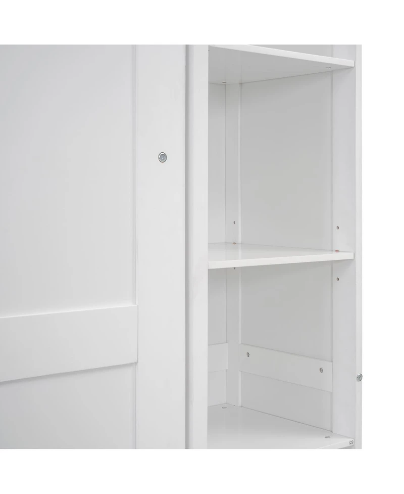 Streamdale Furniture Murphy Bed w/ Shelves and Led Lights