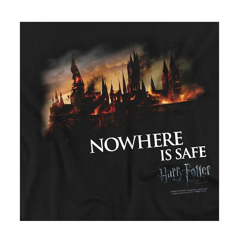 Harry Potter Big & Tall Burning Hogwarts T Shirt