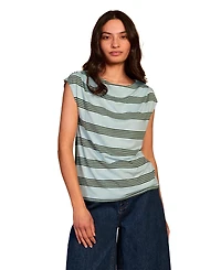 Celtic & Co. Women's Slash Neck Cap Sleeve T-Shirt
