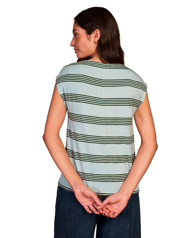Celtic & Co. Women's Slash Neck Cap Sleeve T-Shirt