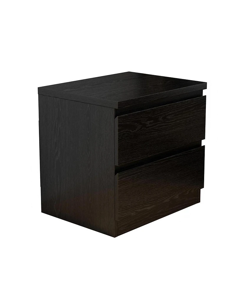 Streamdale Furniture 19.7 inches Nightstand 2 Drawers, Handle-Free Design