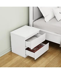 Streamdale Furniture 2-Drawer Nightstand with Handle-Free Design