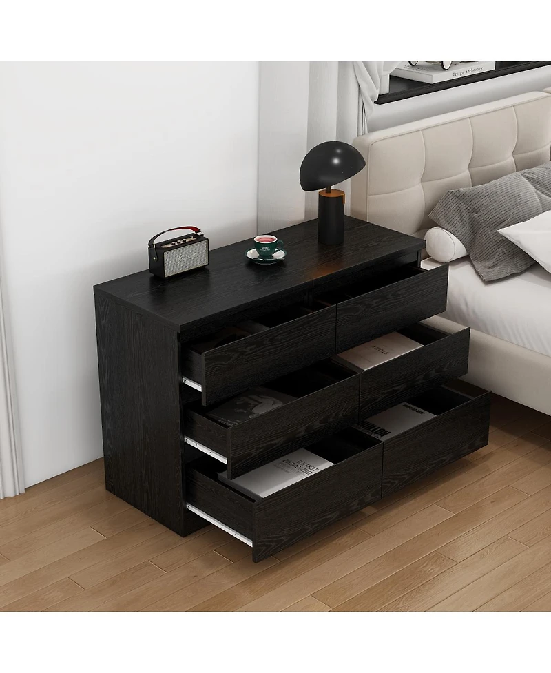 Streamdale Furniture 2pieces 19.7 inches 3-Drawer Nightstand Set, Handle-Free