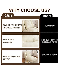 Streamdale Furniture Upholstered Human Dog Bed for Adults & Pets, Foldable Lazy Sofa with 5 Adjustable Positions.