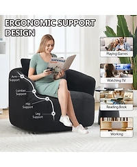 Streamdale Furniture 360degree(s) Swivel Round Upholstered Comfy Chair
