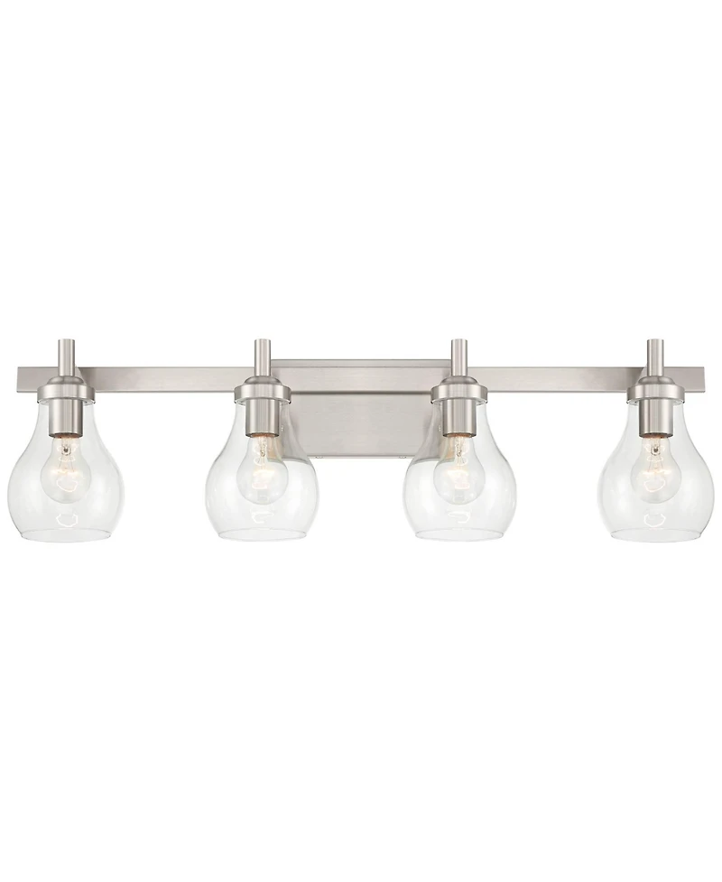 Possini Euro Design Possini Euro Danvers 31" Wide Brushed Nickel 4-Light Bath Light