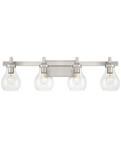 Possini Euro Design Possini Euro Danvers 31" Wide Brushed Nickel 4-Light Bath Light