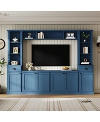 Streamdale Furniture Minimalist Tv Wall Unit and Stand with Storage