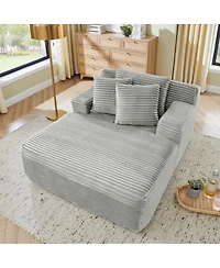 Streamdale Furniture Single lazy sofa lounge chair, velvet fabric, no assembly, indoor living rooms/bedrooms.
