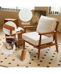 Streamdale Furniture Cozy Accent Chair with Solid Wood Frame