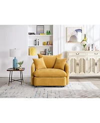 Streamdale Furniture Swivel Sofa Armchair with 3 Pillows