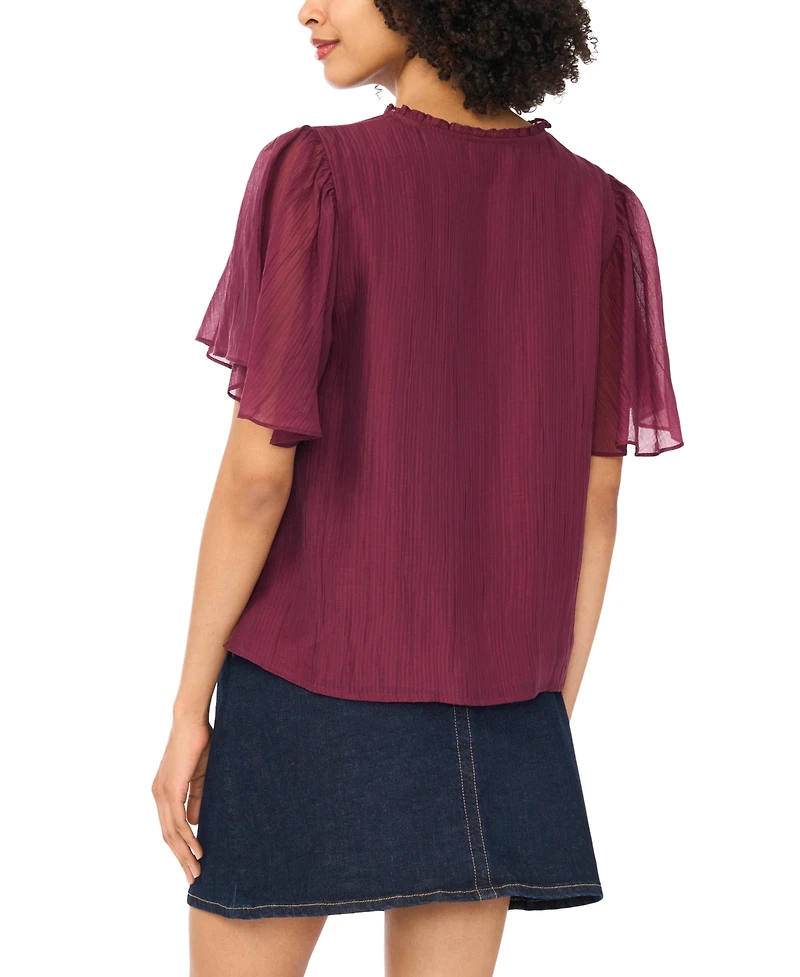 Vince Camuto Women's Tie Neck Short-Sleeve Blouse