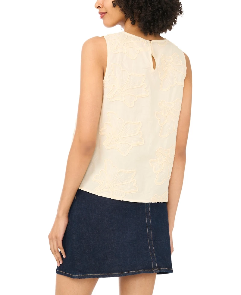 Vince Camuto Women's Crewneck Boxy Cotton Tank Top