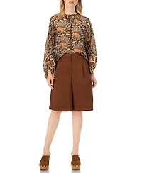 Ivonne Women's Tailored Bermuda Shorts with Pockets