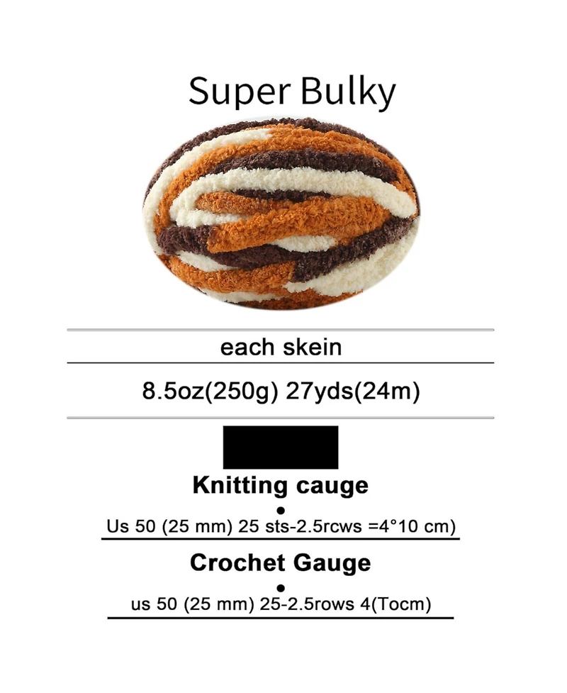 Gnuadz Chunky Yarn Hand Knitting No7 Thick Knitters Crafters