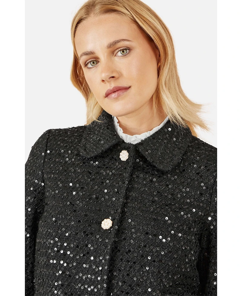Yumi Women's Boucle Sequin Jacket