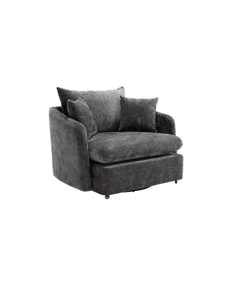 Streamdale Furniture Swivel Sofa Armchair with 3 Pillows