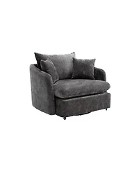 Streamdale Furniture Swivel Sofa Armchair with 3 Pillows