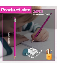 Gnuadz Pencils Eraser Pre-sharpened Hb Writing Drawing School Supplies 36 sticks