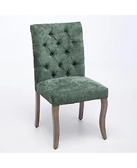Streamdale Furniture Chenille Tufted Dining Chairs