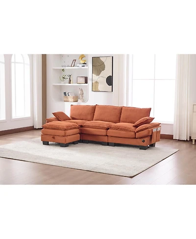 Streamdale Furniture Cloud Modular Corduroy Sectional Sofa