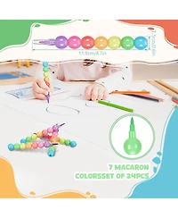 Gnuadz Stacking Crayons Rainbow Party Favor Diy Painting Gift Pack of 24