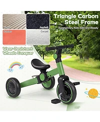 Slickblue Toddler 5-in-1 Balance Bike with Adjustable Seat and Removable Pedals