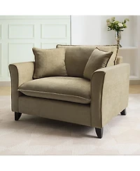 Streamdale Furniture Chenille Oversized Armchair with Pillow