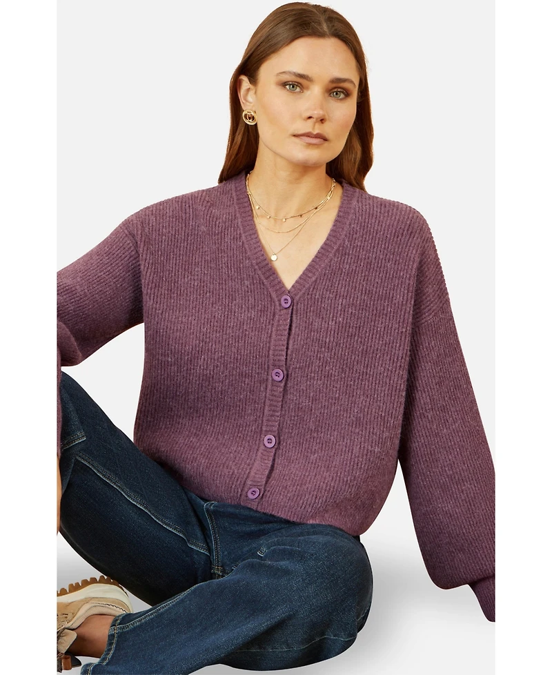 Yumi Women's Marl Knit Cardigan