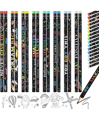 Gnuadz Inspirational Pencils Motivational Eraser Wood Students Classroom