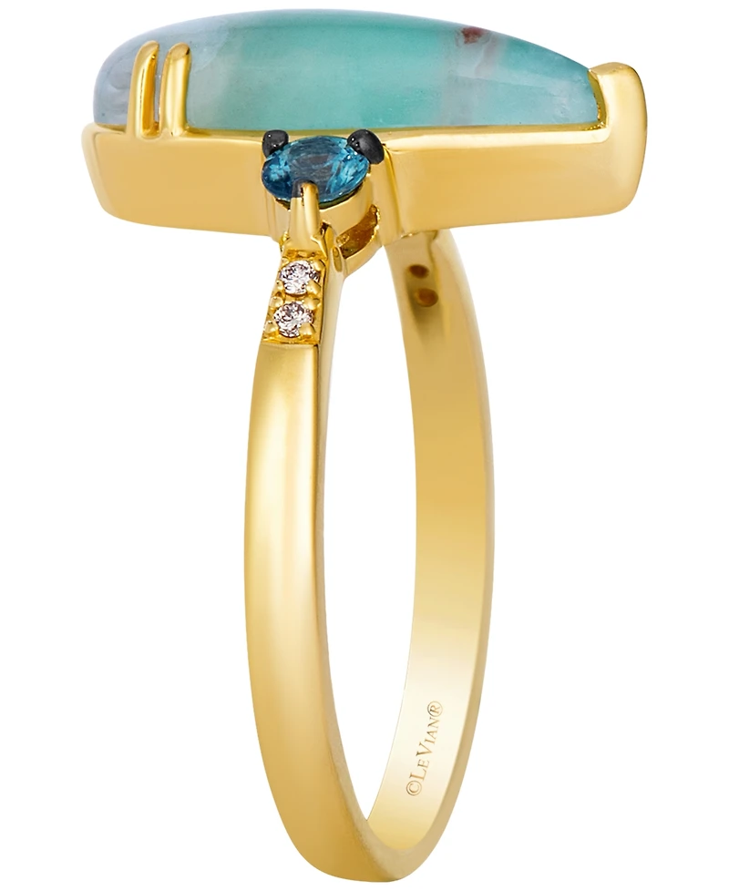 Le Vian Aquaprase, Montana Sapphire (1-3/4 ct. t.w.) & Nude Diamond Ring in 14k Honey Gold